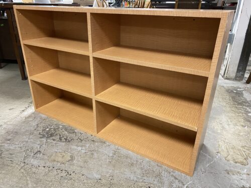 Blonde 6 Shelf Low Bookcase