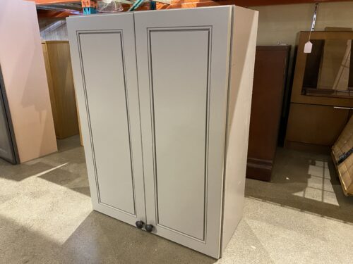 Gray Upper Kitchen Cabinet with 2 Shelves