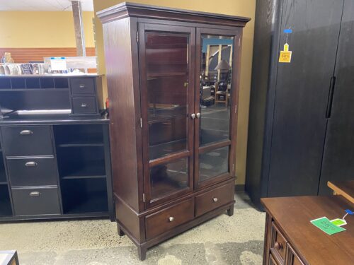 JC PENNY Dark Brown Lighted Display Case