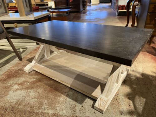 Rustic Farmhouse Two Tone Coffee Table