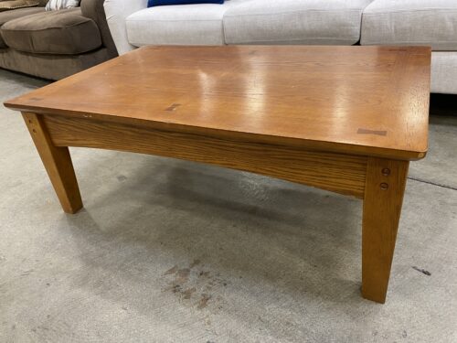 Mission Style Rectangular Lift Top Coffee Table with Storage