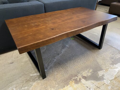 STEVE SILVER CO. Dark Brown Live Edge Coffee Table
