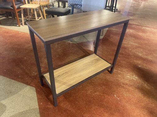 36" Wide Two Tier Console Table with Metal Legs