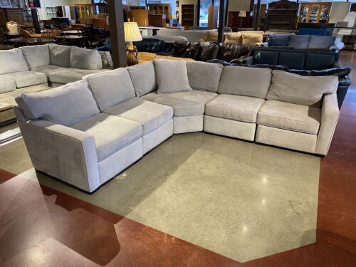 Off White Upholstered Corner Sectional Couch