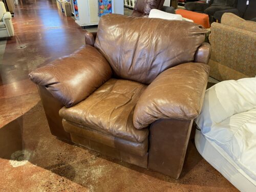 Brown Leather Encino Chair