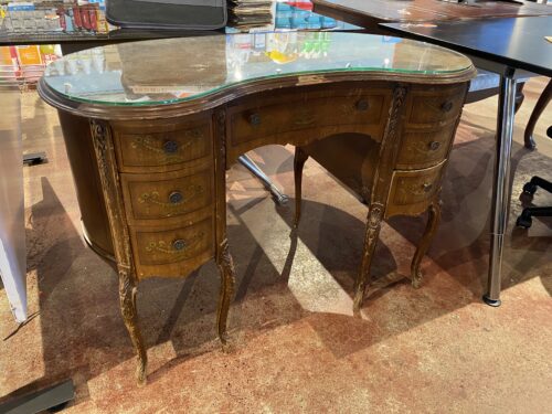 Vintage French Style Kidney Shaped Desk