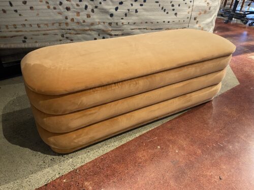 NEW! ARTICLE Rolph 55.5" Velvet Storage Bench in Rust