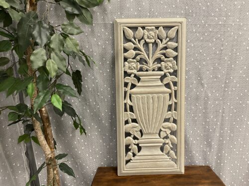 Carved Flower and Vase Decorative Garden Art