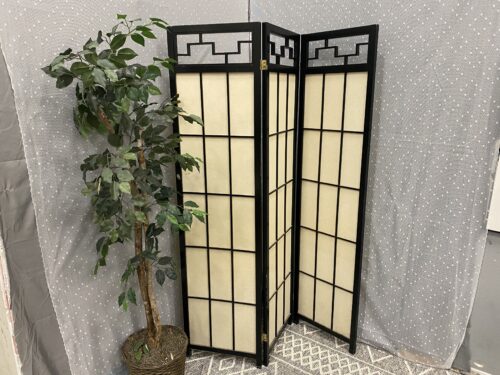 Chinoiserie Style Wooden Folding Screen