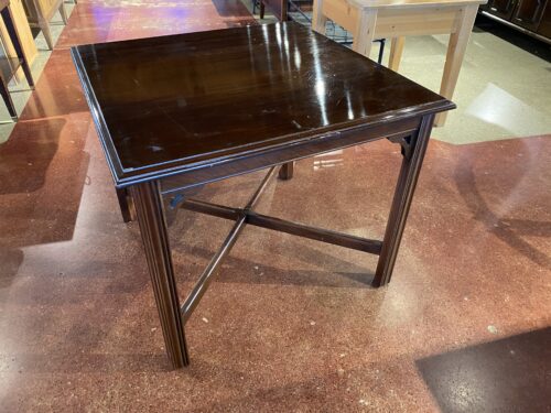 ETHAN ALLEN Square Mahogany Accent Table