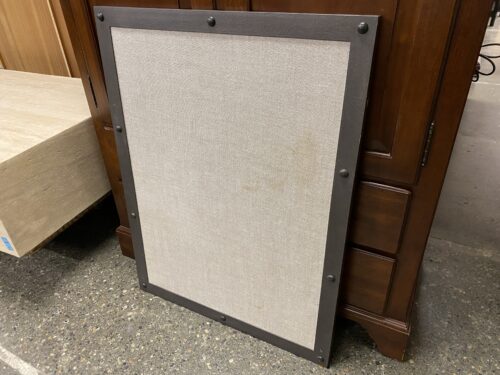 RESTORATION HARDWARE Metal Frame Linen Bulletin Board