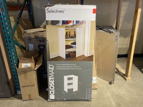 CLOSETMAID  Selectives White 3-Shelf Stackable Corner Organizer