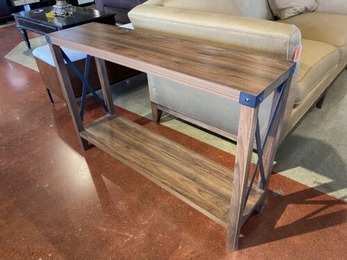 WALKER EDISON Industrial Style X Frame Rustic Entry Table