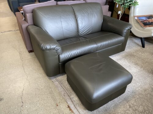 IKEA Timsfors Dark Green Loveseat w/ Storage Ottoman