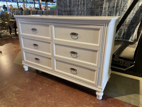CAFÉ KID White Cottage Style Solid Wood 6-Drawer Dresser