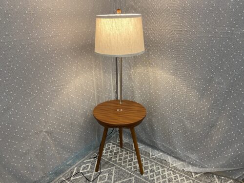 Bedside Table Lamp with Built-In USB Port and Wireless Charging Pad