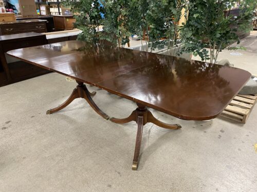 Vintage Claw Foot Cherry Finish Extension Table