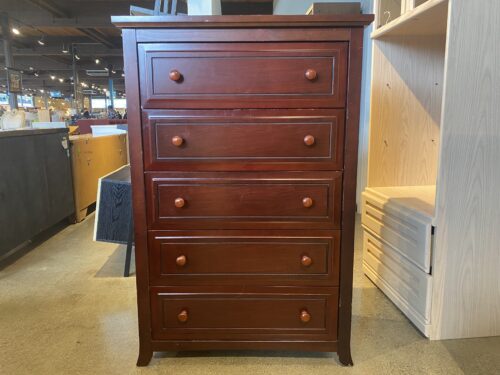 GARCO Red 5-Drawer Tallboy Dresser