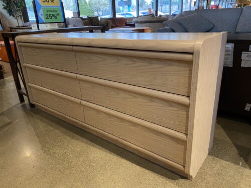 PALLISER 80s Post Modern Light Wood 6-Drawer Dresser