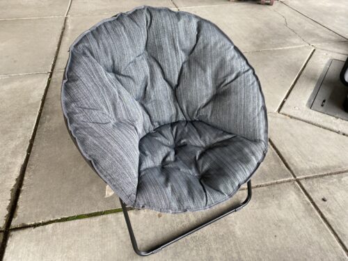 Grey Outdoor Folding Papasan