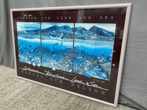 "Lahaina Rhythms Land & Sea" Hawaiian Landscape Limited Edition Framed Poster
