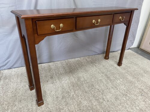 Petite Wooden 3-Drawer Sofa Table