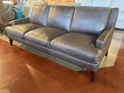 SIMON LI Modern Danish Style Brown Leather Sofa