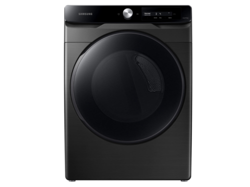 NEW! SAMSUNG 7.5 cu. ft. Smart Dial Electric Dryer with Super Speed Dry in Brushed Black Model #DVE45A6400V/A3