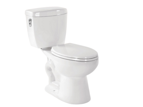 NEW! ALPHABATH Comfort Height 17" 2-Piece White Toilet