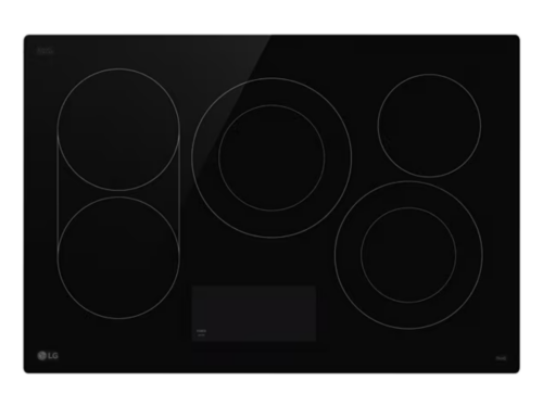 LG 30-in 5 Burners Smooth surface Black Smart Compatible Electric Cooktop Model #CBEW3017BE