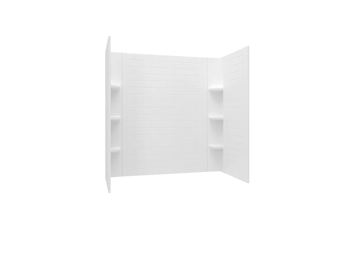 NEW! AMERICAN STANDARD Elevate 60″x30″ 3 Piece Bathtub Wall Panel Kit in Arctic White