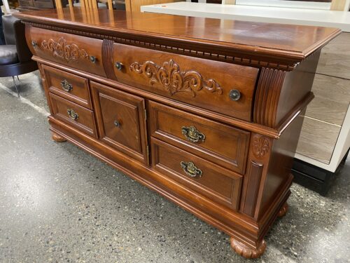 ORLEANS "Magnolia Classics" Cherry Finish 6-Drawer Dresser w/ Cabinet
