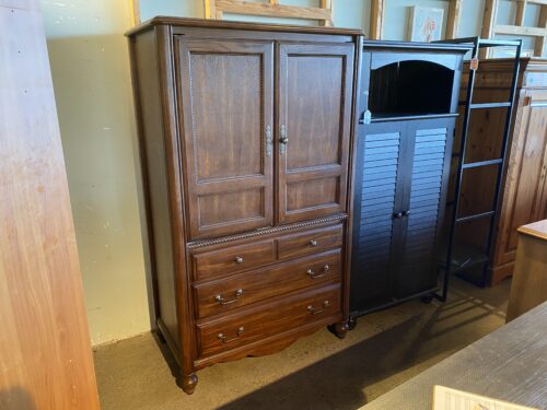 ARBEK Media Armoire with Carved Rope Detail