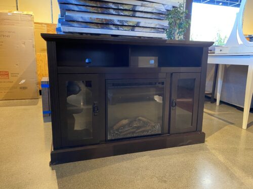 Electric Fireplace Media Console in Black
