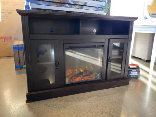 Electric Fireplace Media Console in Black