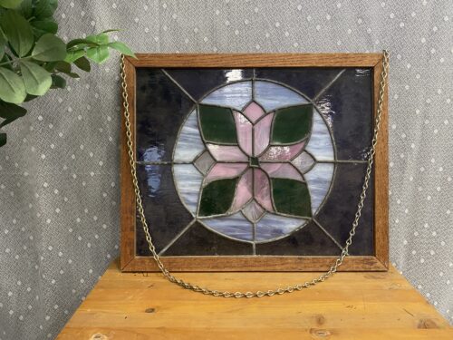 Framed Stained Glass Wall Hanging Home Décor