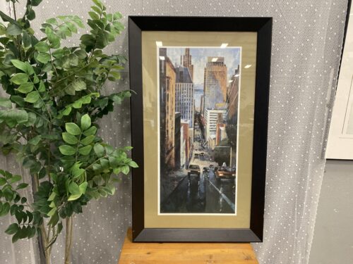 Large Framed San Francisco Street Scene Art Print