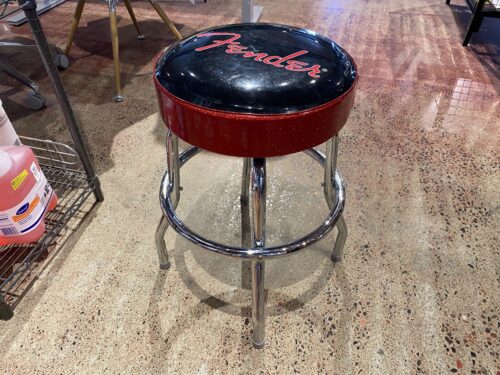 FENDER Red Sparkle Logo Stool