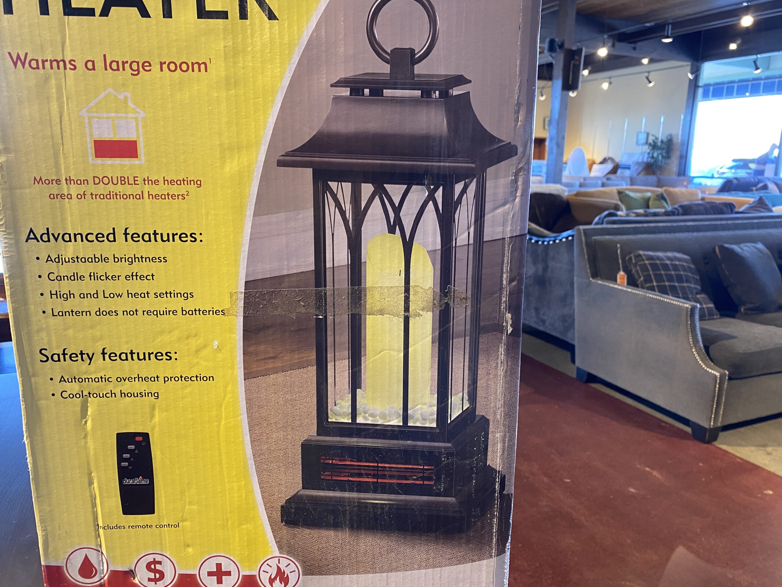 NEW! DURAFLAME Electric Lantern Heater with Remote | Habitat