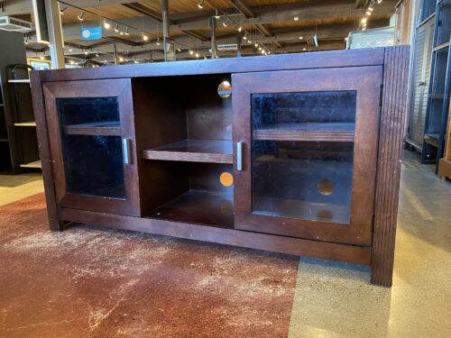 MARTIN HOME FURNISHINGS 60" Wide Media Console with Glass Doors