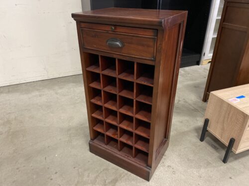 POTTERY BARN  Mahogany Finish Wine Storage with Tray