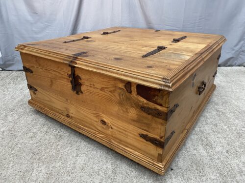 Light Brown Square Double Sided Storage Trunk