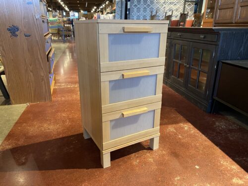 Three Drawer Nightstand with a Beech Finish