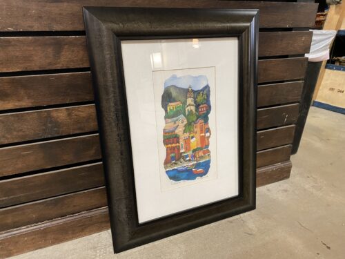 "Portofino" Limited Edition Framed Watercolor Print by A. Copeland
