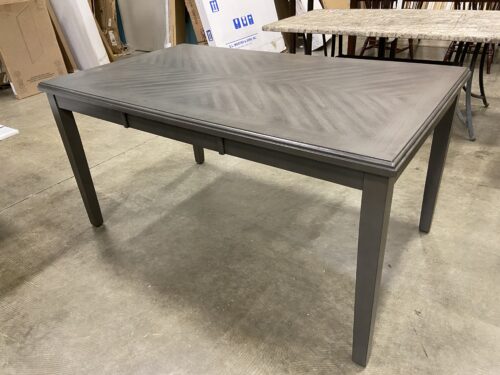 Grey Rectangular Dining Table with Marquetry Top
