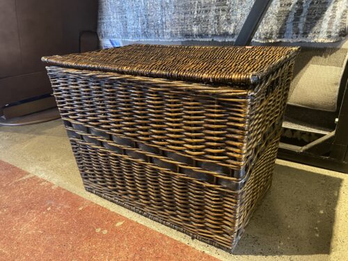 Brown Wicker Storage Trunk