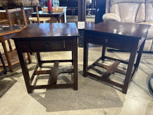 ASHLEY Marion Dark Brown End Tables (Set of 2)
