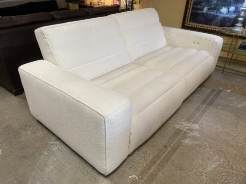 RESTORATION HARDWARE Chelsea Linen Weave 2-Piece Power Recliner Sofa