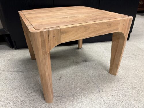 RESTORATION HARDWARE Malta Natural Teak Square Side Table