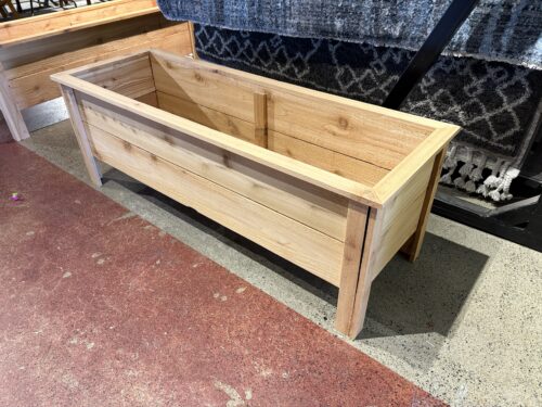 NEW! Solid Cedar Wood Long Rectangle Planter Pot